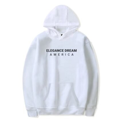 White Text Elegance Dream Hoodie