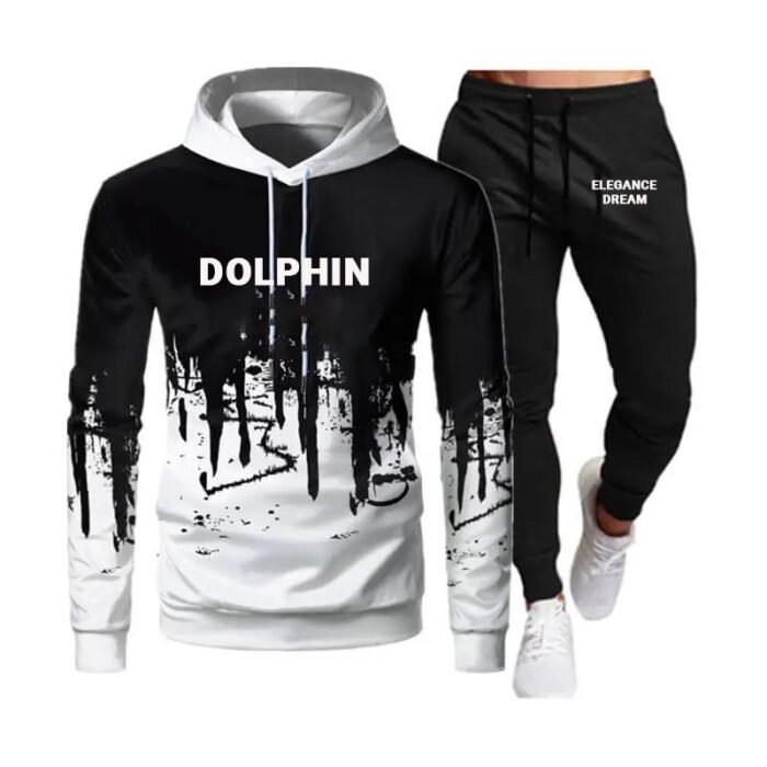 Dolphin It’s a Secret Printed Black Tracksuite