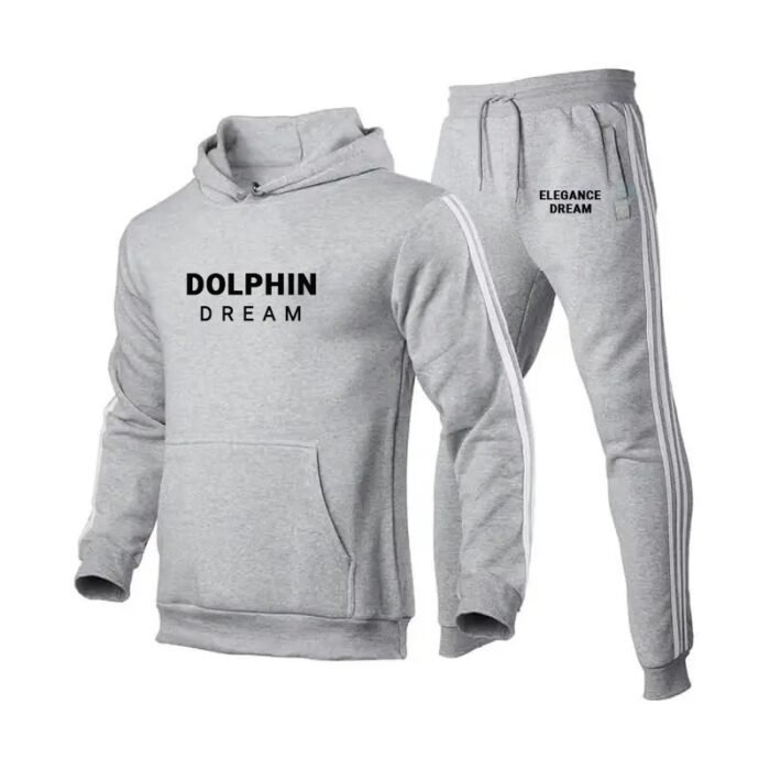 Dolphin It’s a Secret Printed Grey Tracksuite