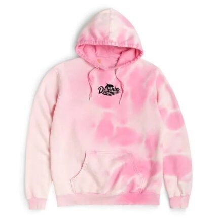 NYC pink and white tie dye hoodie