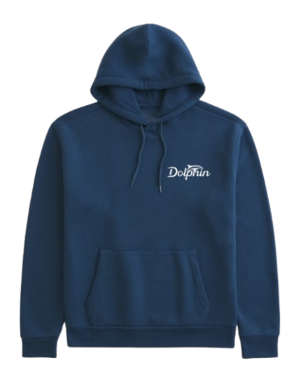 Dolphin NavyBlue Hoodies For Men's