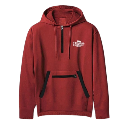 DOLPHIN Red ZipUp Hoodie