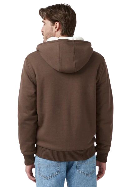 Brown/White Hoodie With DOLPHIN