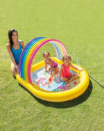 Rainbow Arch Inflatable Spray Kiddie Pool