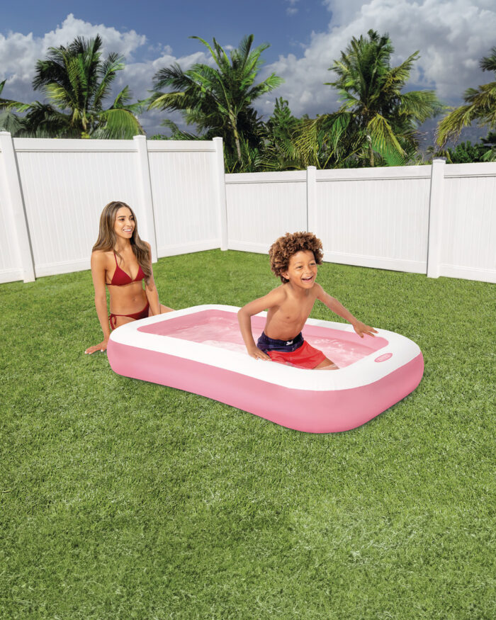 Pink Rectangular Inflatable Kiddie Pool