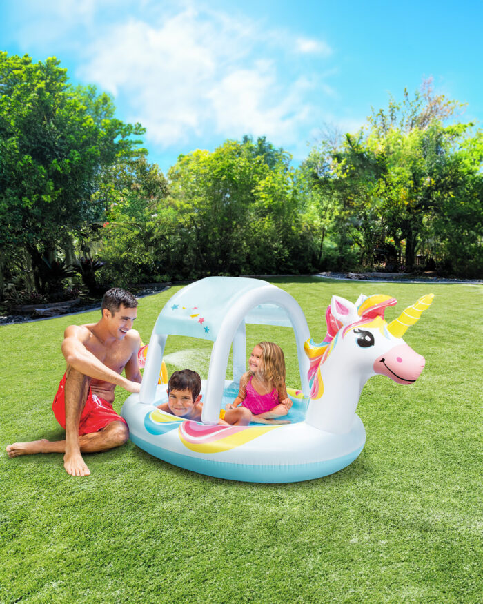 Unicorn Inflatable Spray Kiddie Pool