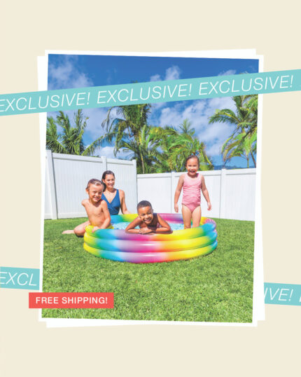 Rainbow Ombre Inflatable Kiddie Pool